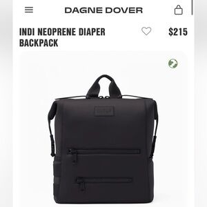 Dagne Dover Large Indi backpack in black; GUC